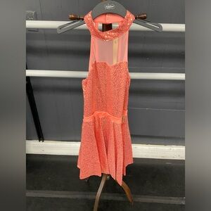 Revolution: little bit of love: orange sequins Dance costume